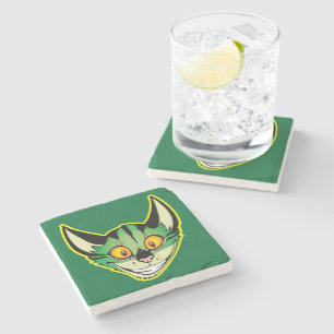 Fluorescente Cartoon Cat Stone Onderzetter