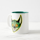 Fluorescente Cartoon Kat Kop (Voorkant links)