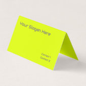 Fluorescerend geel modern visitekaartjes (Achterkant)