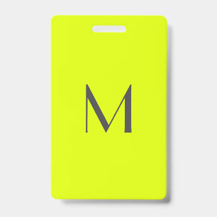 fluorescerend geel - monogram toevoegen badge