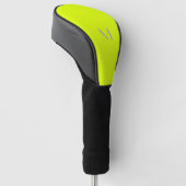 fluorescerend geel - monogram toevoegen golfheadcover (Schuin)