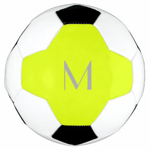 fluorescerend geel - monogram toevoegen voetbal