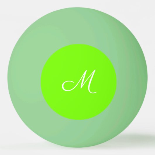 fluorescerend groen - monogrammen pingpongballen (Voorkant)