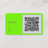 fluorescerend groen - QR-code Visitekaartje (Achterkant)
