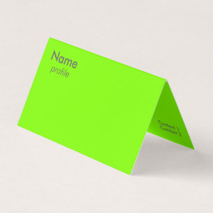 fluorescerend groen visitekaartjes