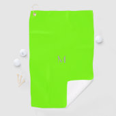 fluorescerend groen - voeg monogram toe golfhanddoek (Insitu)