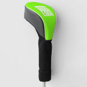 fluorescerend groen - voeg uw logo toe golfheadcover (Schuin)