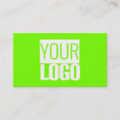 fluorescerend groen - voeg uw logo visitekaartje t (Voorkant)