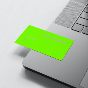 fluorescerend groene effen kleur visitekaartje
