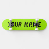 Fluorescerend neongroen skateboard (Horizontaal)