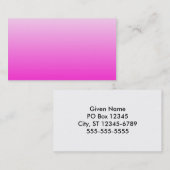 Fluorescerend roze verloop visitekaartje (Voorkant / Achterkant)