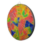 fluorescerende bloemen dartbord (Voorkant Rechts)