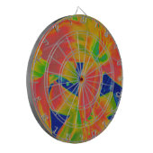 fluorescerende bloemen dartbord (Voorkant Links)