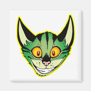 Fluorescerende Cartoon Kat Magneet