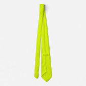 fluorescerende gele vaste kleur stropdas (Achterkant)