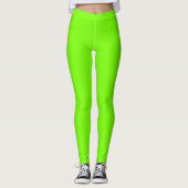 Fluorescerende neon lime groene yoga leggings (Voorkant)