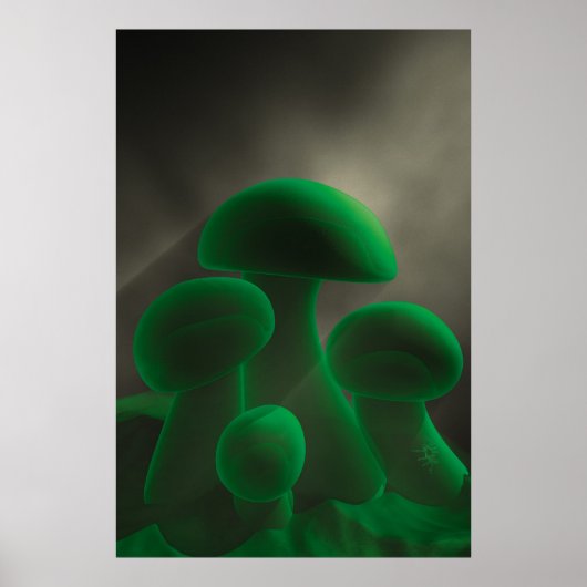 Fluorescerende paddenstoelen poster (Voorkant)