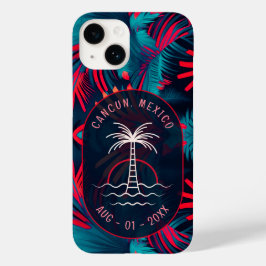 Fluorescerende tropische Waterverf palmbladeren na Case-Mate iPhone 14 Hoesje