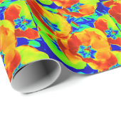 fluorescerende tulpen cadeaupapier (Rol Hoek)