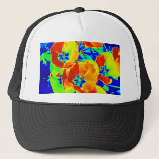 fluorescerende tulpen trucker pet