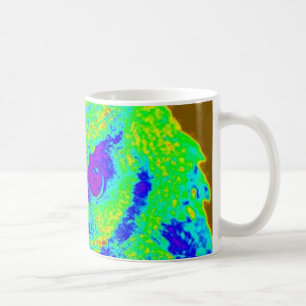 fluorescerende uil koffiemok