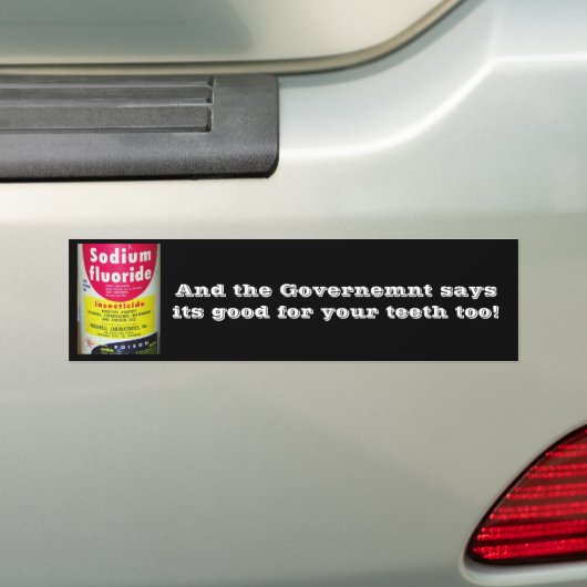 Fluoride Bumpersticker (Op auto)