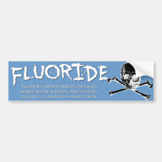 Fluoride Bumpersticker - Licht blauw