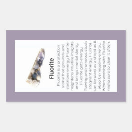 Fluoriet Crystal Betekenis Sieraden Edelsteen Pakk Rechthoekige Sticker