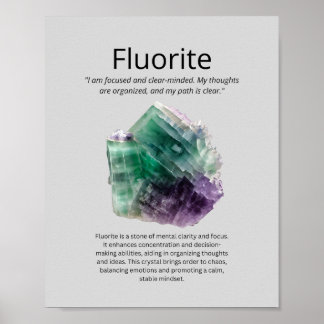 Fluorietkristal betekent poster