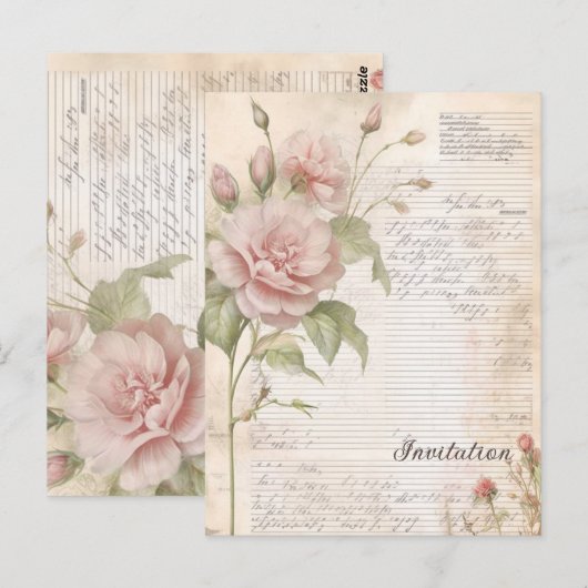 fluorische retrokaart briefkaart (Voorkant / Achterkant)