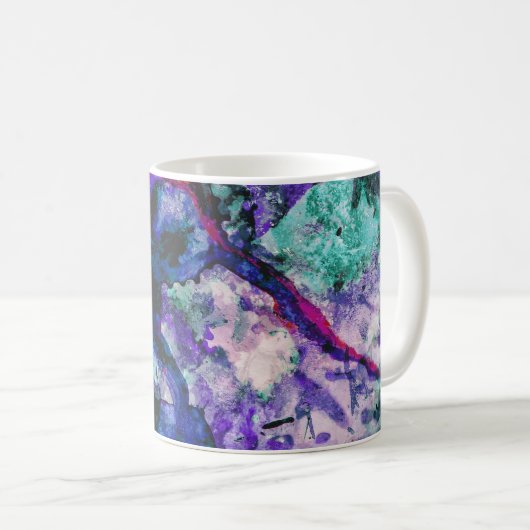 Fluorite Crystal Geode Marble Abstract Koffiemok (Voorkant rechts)
