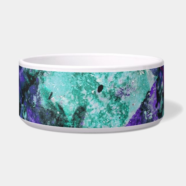 Fluorite Crystal Geode Marble Abstract Voerbakje (Links)