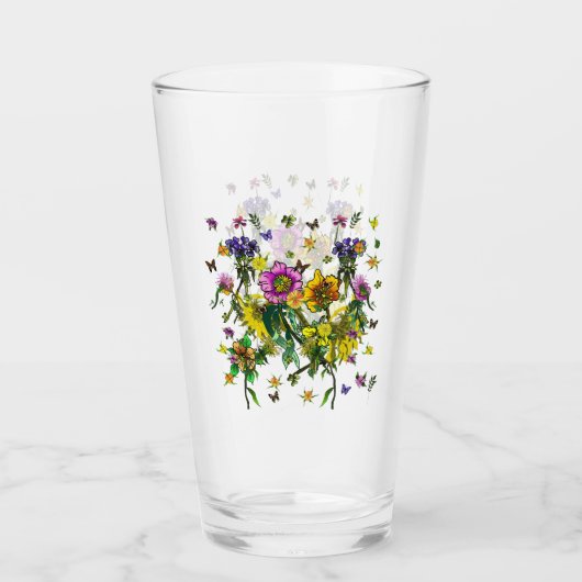 Flurie de fleurs (pas d'arrière) Verre (Devant)