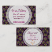 Fluro Green Space Science Carte de visite du nouve (Devant / Derrière)