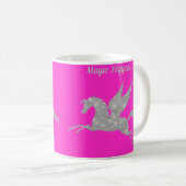 FLURO PINK SILVER SPARKLE UNICORD MUG (Devant droit)