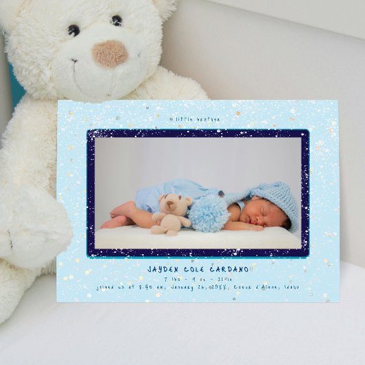 Flurry bébé | Faire-part de naissance horizontal