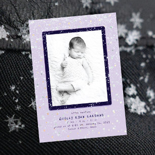 Flurry bébé Faire-part de naissance verticale