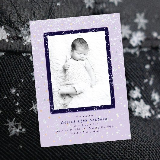 Flurry bébé | Faire-part de naissance verticale