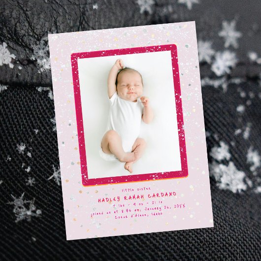 Flurry bébé | Faire-part de naissance verticale