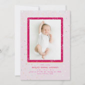 Flurry bébé | Faire-part de naissance verticale (Devant)