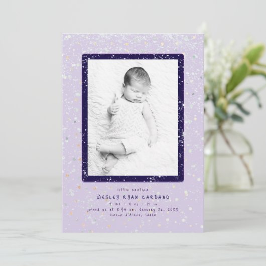 Flurry bébé | Faire-part de naissance verticale (Debout devant)