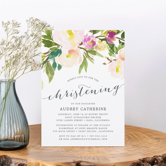 Flush de printemps | Invitation Christening