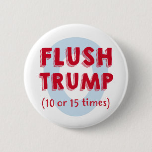 Flush Trump 10 of 15 keer Ronde Button 5,7 Cm