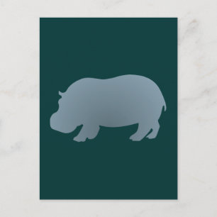 Flusspferd hippo hippopotamus briefkaart