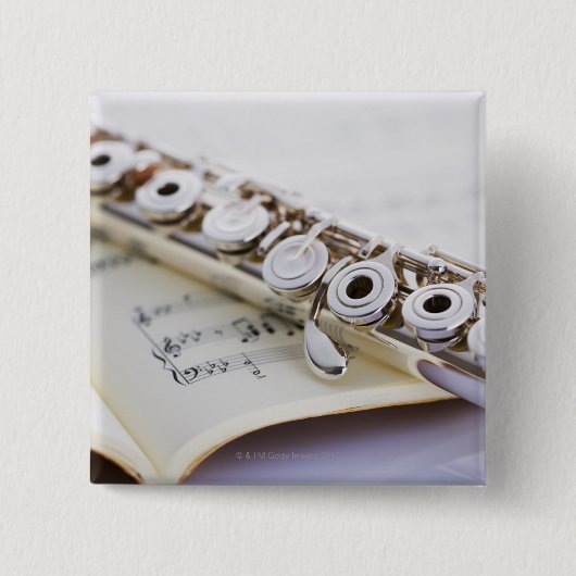 Flute 2 vierkante button 5,1 cm (Voorkant)