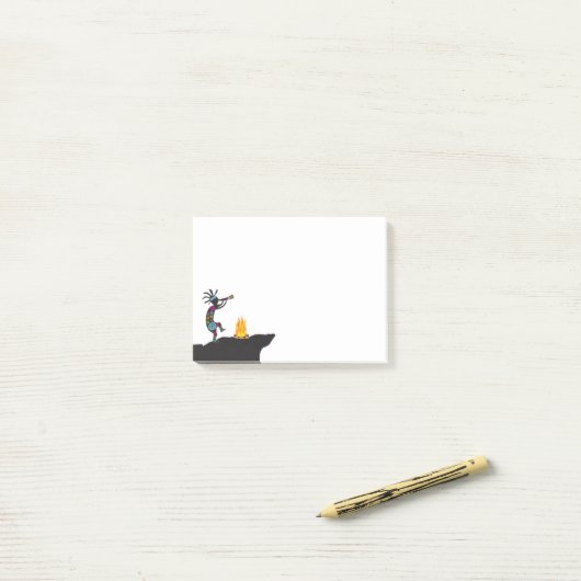 Flute and Fire Kokopelli Post-it® Notes (Op bureau)