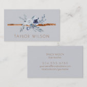 flûte bleu poussiéreux professeur carte de visite (Devant / Derrière)