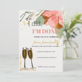 Flute Champagne Divorce Party Invitation (Debout devant)