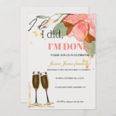 Flute Champagne Divorce Party Invitation (Devant / Derrière)