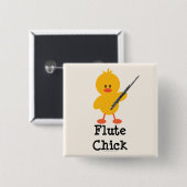 Flute Chick Button (Voorkant /achterkant)